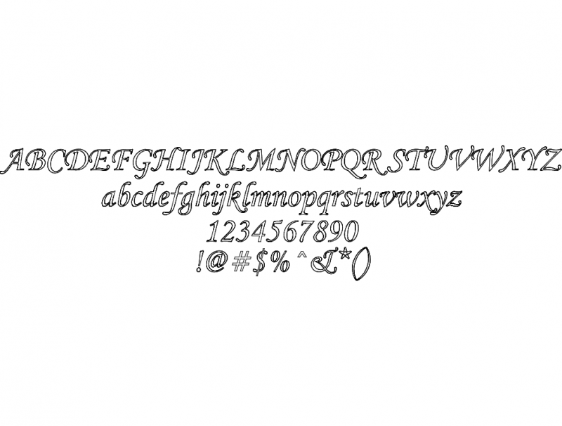 Макет Corsva-text макет для станка dxf файл