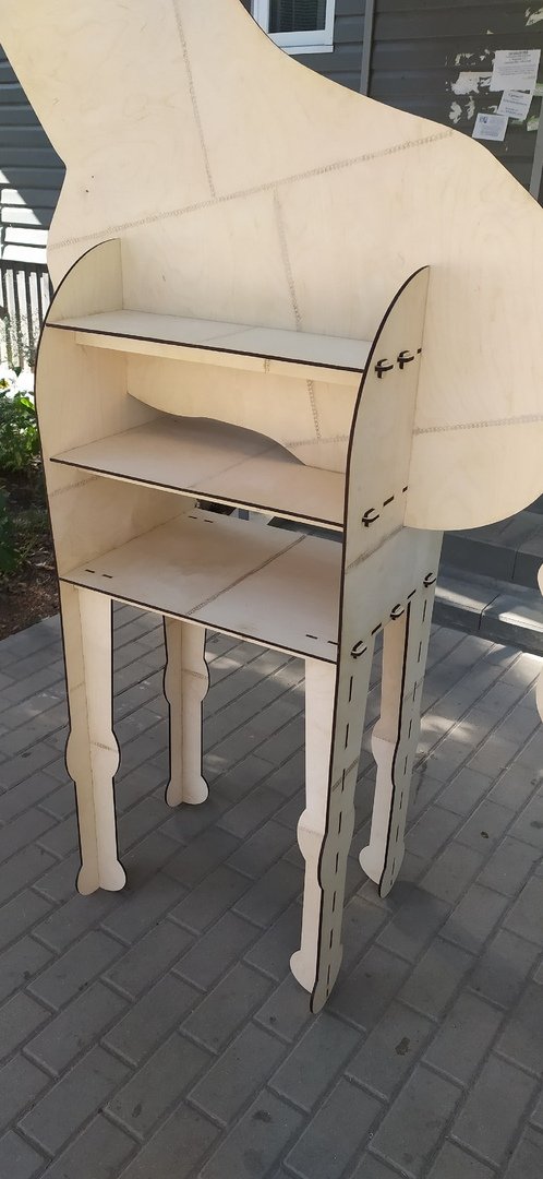 Макет Giraffe книжная полка-игрушка для лазерной резки