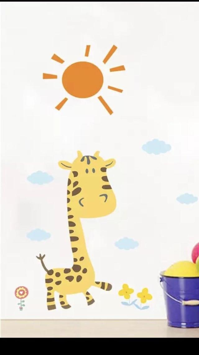 Макет Giraffe and sun decor for nursery drawing for laser cutting 800 mm 6 mm — изображение 2