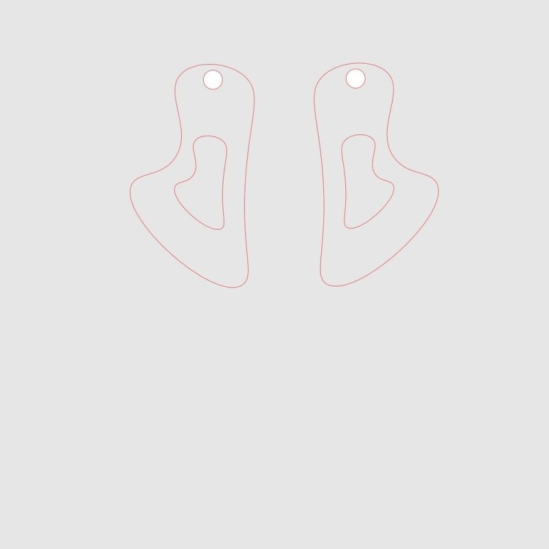 Макет earrings серьги для лазерной резки