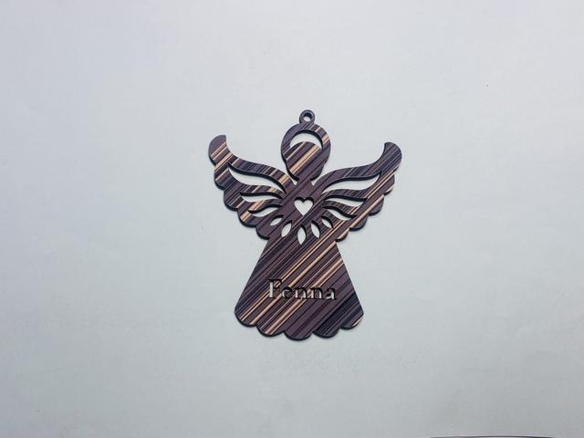 Макет personalised christmas ornament angel чертёж для ЧПУ